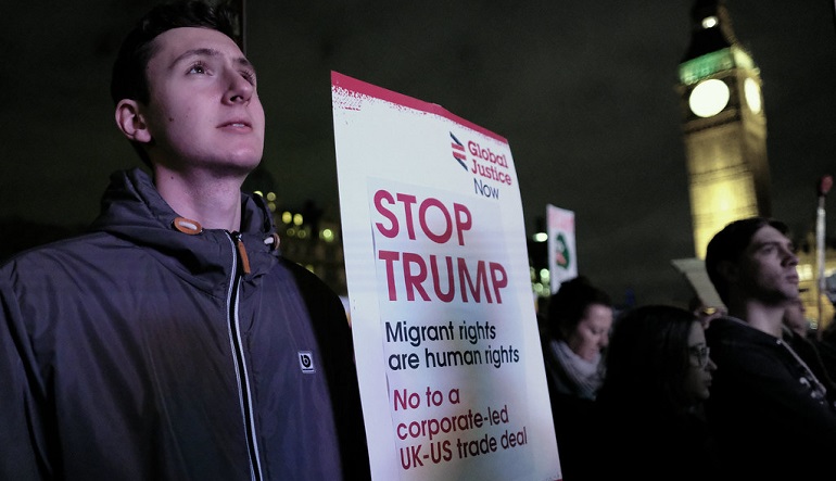 Trump promises UK trade post Brexit Shackles