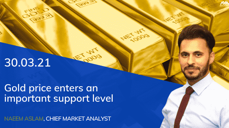 Gold price enters an important support level