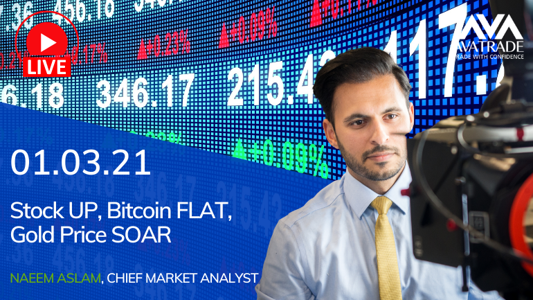 Stocks UP, Bitcoin FLAT, Gold Price SOARS
